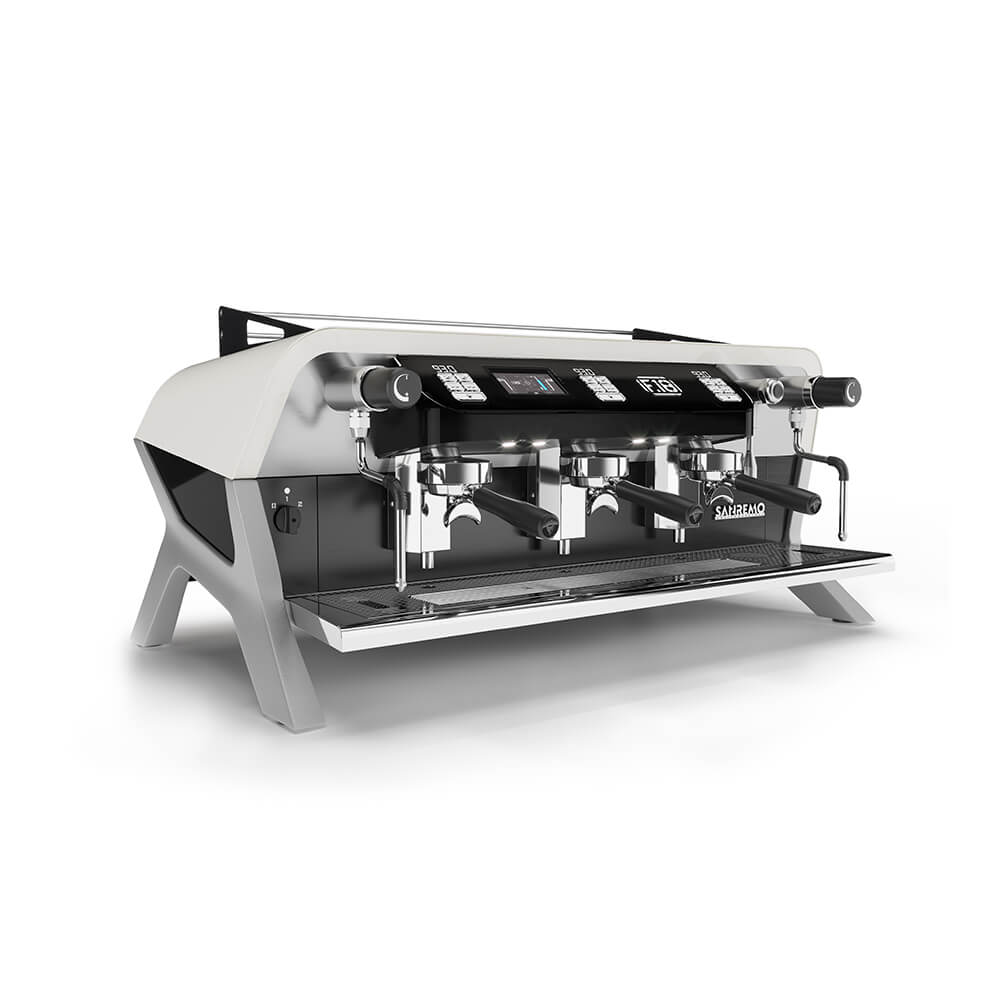 Sanremo F18 Profi Gastro Siebträgermaschine Weiß-2 Gruppen